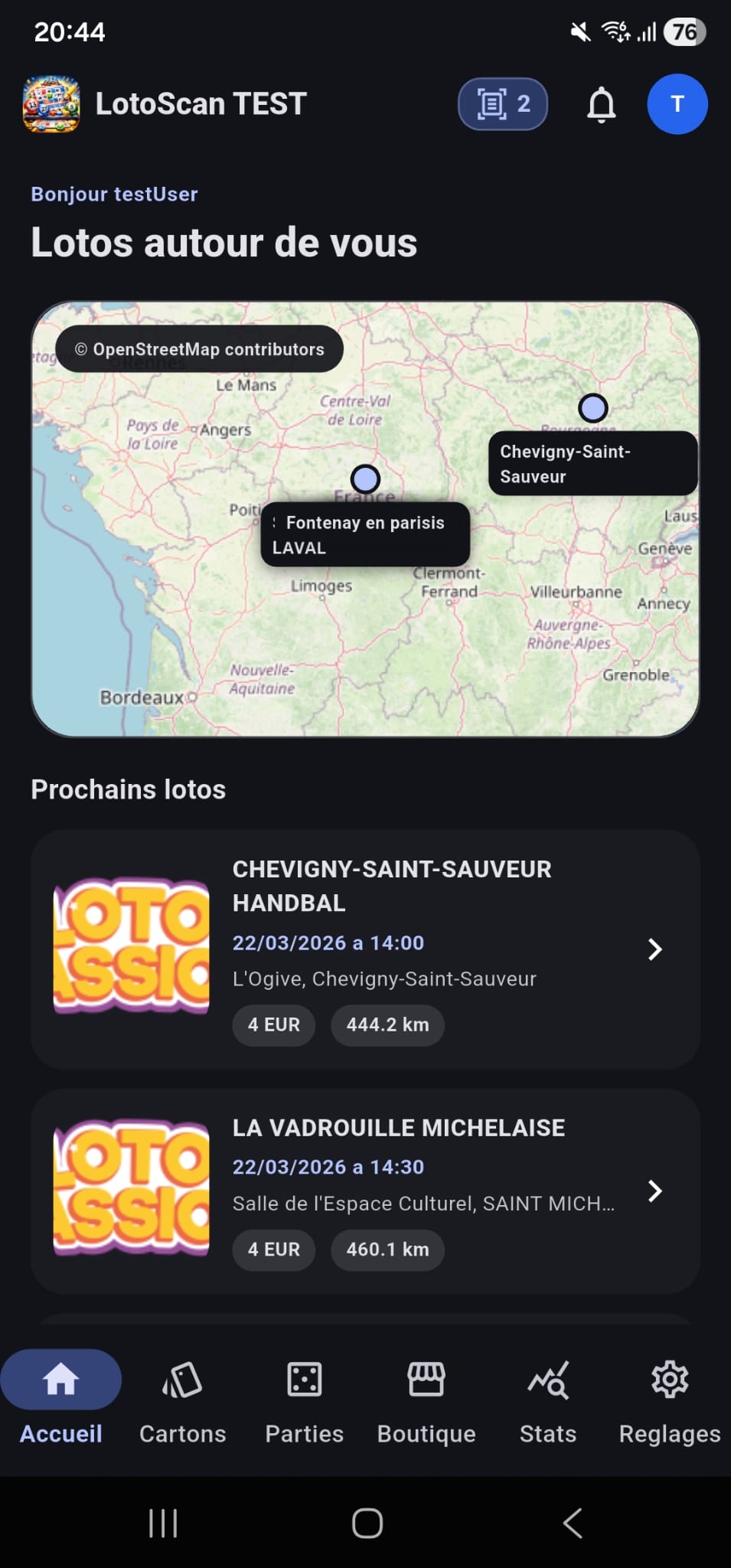 Capture de l'application 1